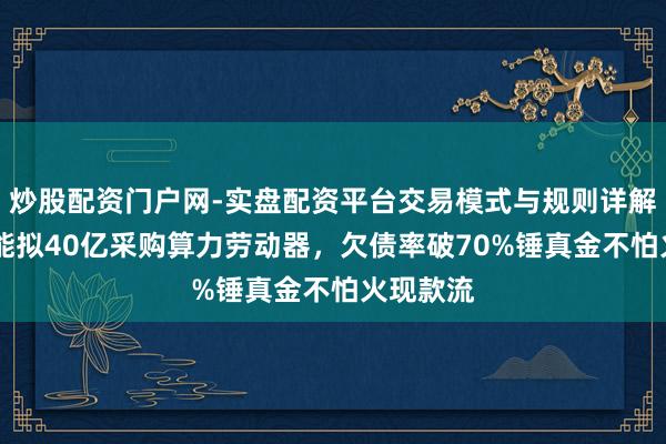 炒股配资门户网-实盘配资平台交易模式与规则详解 智微智能拟40亿采购算力劳动器，欠债率破70%锤真金不怕火现款流